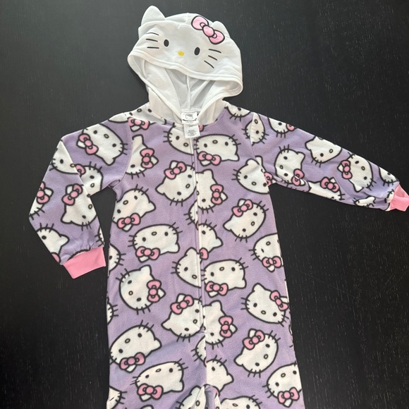 Hello Kitty Other - Hello Kitty Onesie Zipper Footie Pajamas